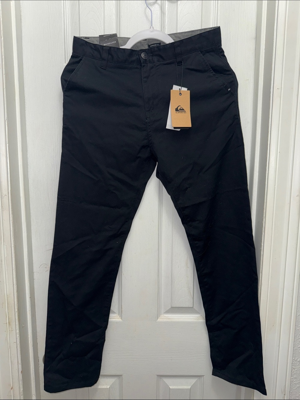 Quiksilver Everyday Union Pants Youth Size 27 Black NWT Regular Fit